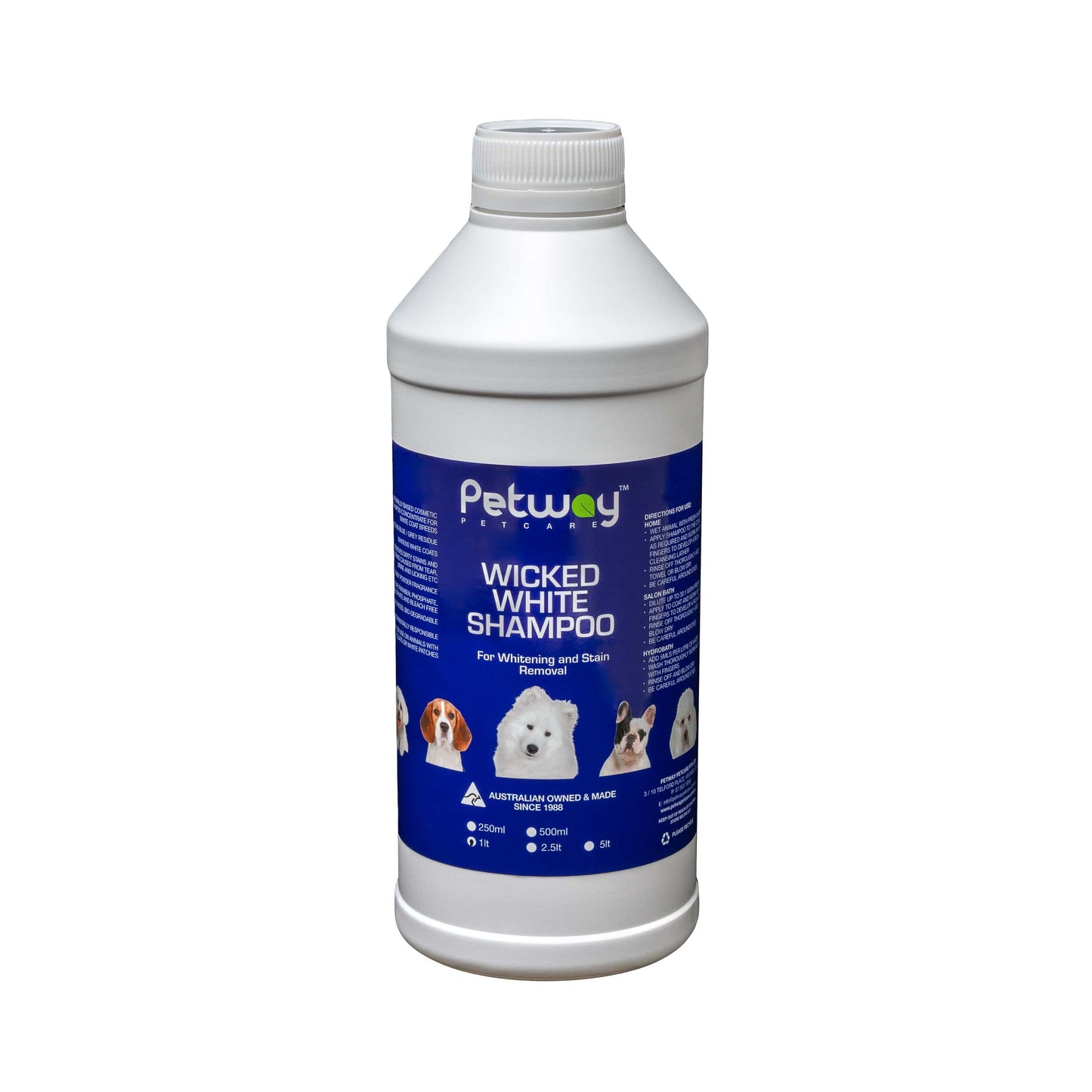 Petway Shampoo Wicked White & Stain Removal - Fetch Grooming Supplies
