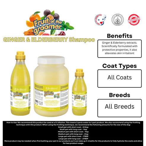 Fruit of the Groomer GINGER & ELDERBERRY SHAMPOO - Fetch Grooming Supplies