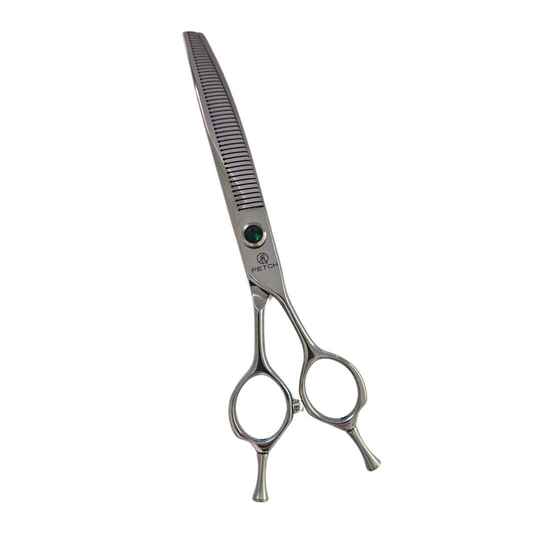 7.5" Emerald T48 Curve Fluffer Scissors - Hitachi 440c - Fetch Grooming Supplies