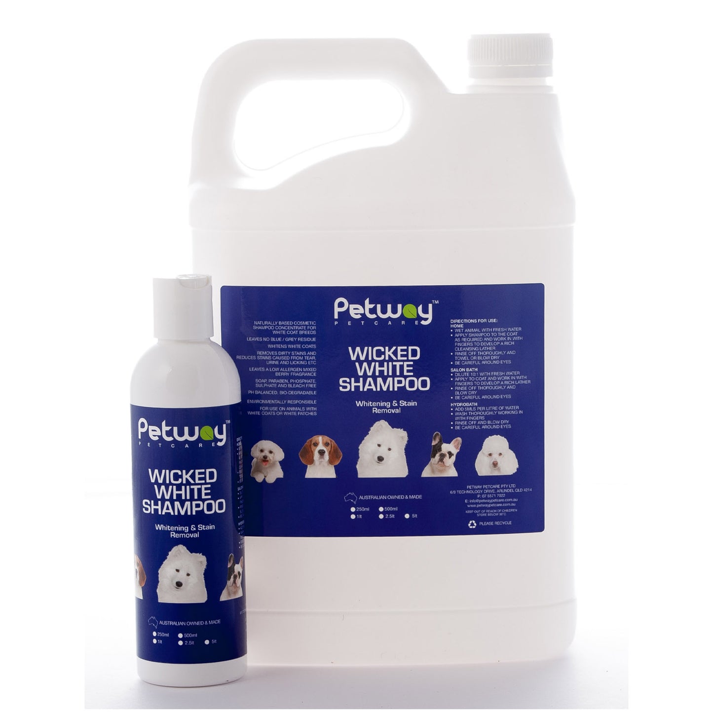 Petway Shampoo Wicked White & Stain Removal - Fetch Grooming Supplies