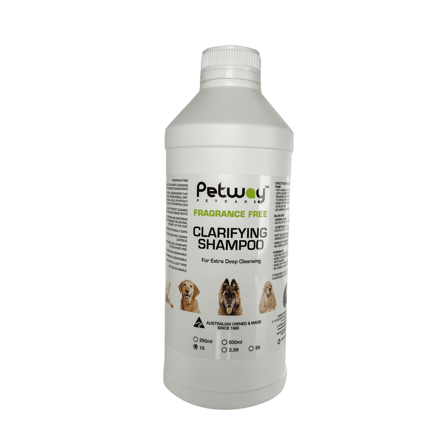 Petway Shampoo Clarifying Fragrance Free - Fetch Grooming Supplies