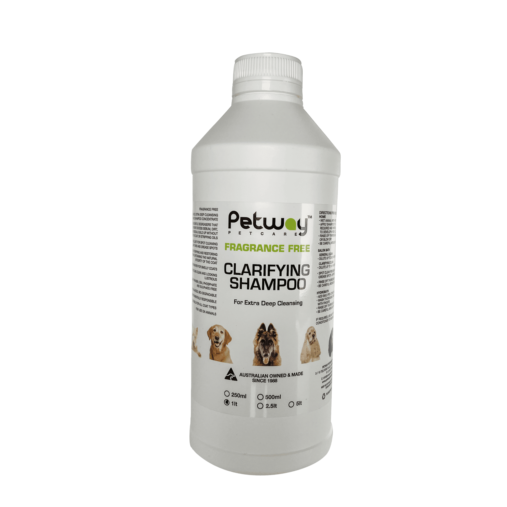 Petway Shampoo Clarifying Fragrance Free - Fetch Grooming Supplies